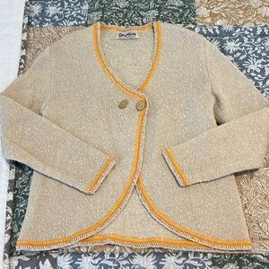 Vintage 60’s Stuart Mackey California Open Front Knit Cardigan Sweater Size 6